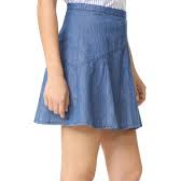 SOLD Madewell Blue Denim Mini Skirt Sz8 - Picture 2 of 6